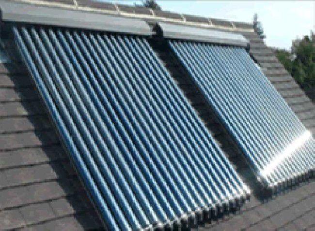 Sonnenkollektoren für die Hausheizung