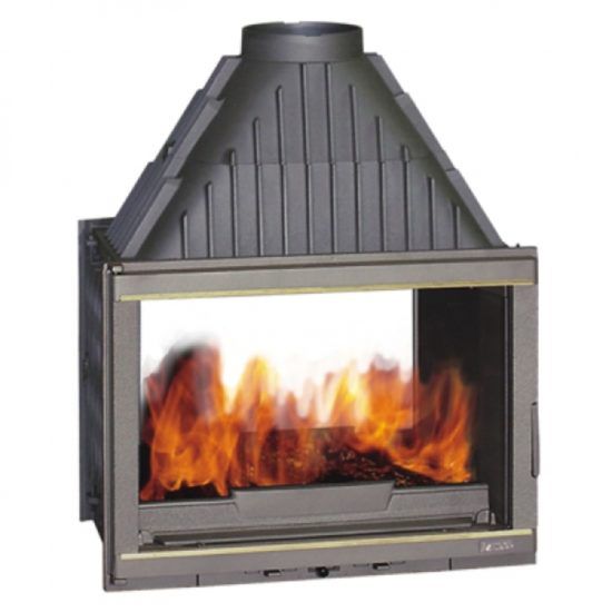 Feuerraum aus Gusseisen mit Glas