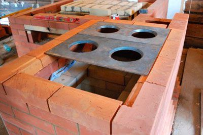 Musterbackofen mit Kochfeld