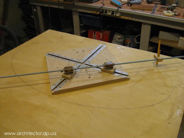 Zeichnen Sie eine Ellipse auf Sperrholz