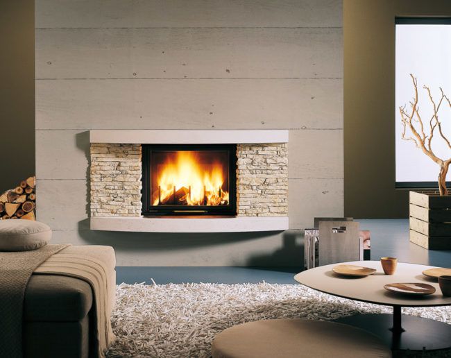 eingebauter Kamin