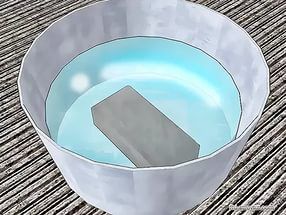 Ziegel im Wasser