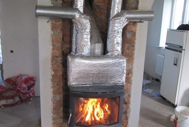 luftbeheizter Kamin